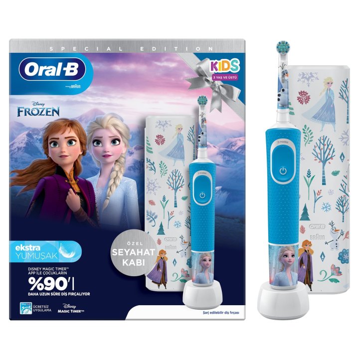 Cepillo Dental Electrico Braun Oral-b Vitality Pro3+ Kids Frozen + Funda De Viaje