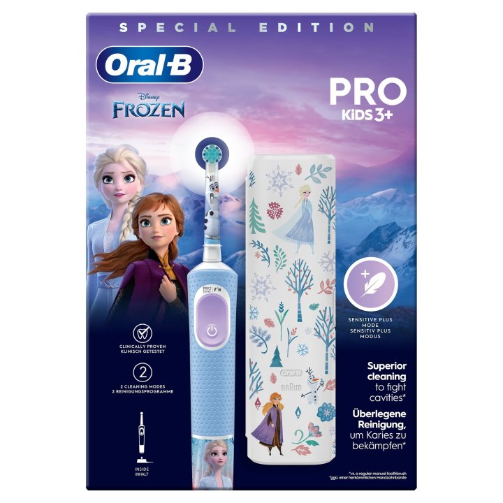 Cepillo Dental Electrico Braun Oral-b Vitality Pro3+ Kids Frozen + Funda De Viaje