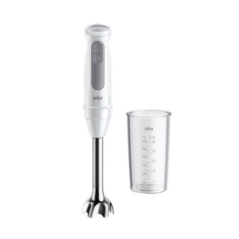 Batidora De Mano Braun Mq50001m 1000w 21 Velocidades Accesorio Vaso Medidor 600ml Blanco