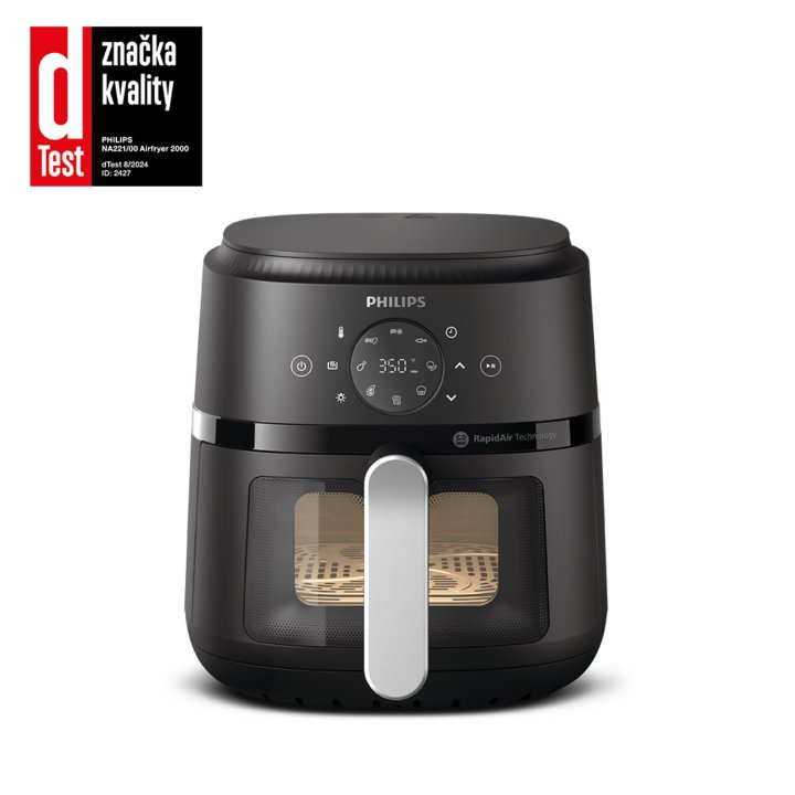 Freidora Por Aire Philips Na221 00 Color Negro 4.2l 1500w Tecnologia Rapidair
