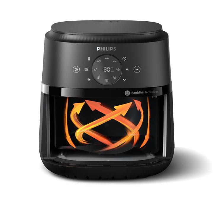 Freidora Por Aire Philips Na221 00 Color Negro 4.2l 1500w Tecnologia Rapidair