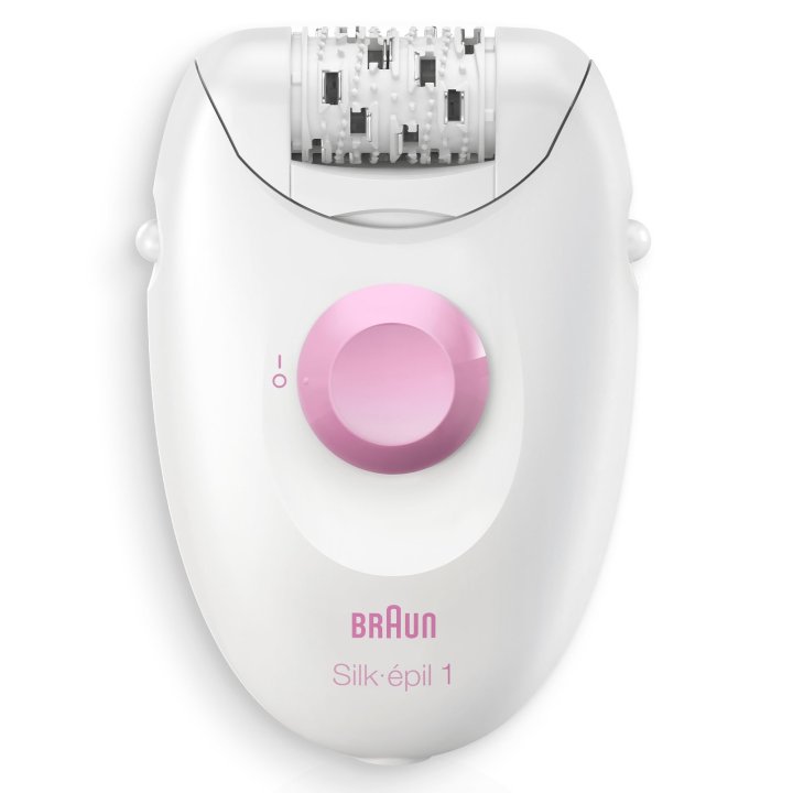 Depiladora Braun Silk-epil 1 Se1 000 Con Cable 20 Pinzas Blanco Y Rosa