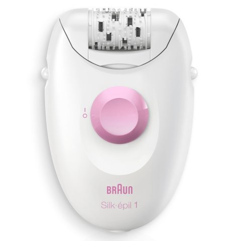 Depiladora Braun Silk-epil 1 Se1 000 Con Cable 20 Pinzas Blanco Y Rosa
