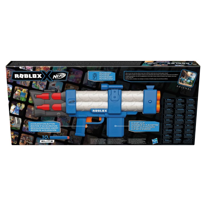 Juguete Nerf Roblox Arsenal Pulse Laser Motorizada Con 10 Dardos Elite