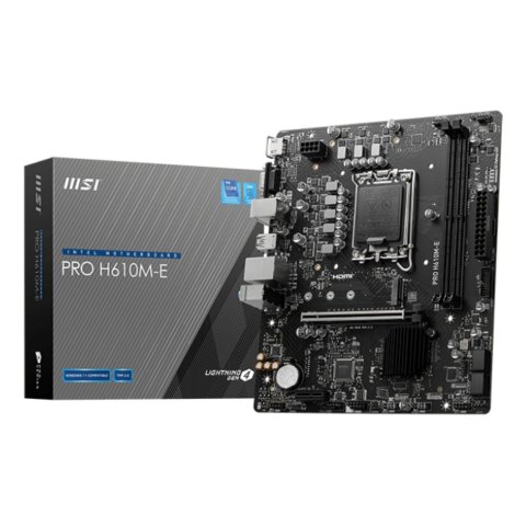 Pb Msi Pro H610m-e M-atx Skt 1700 2xddr5 5600mhz Hdmi Vga Lan 1xm.2