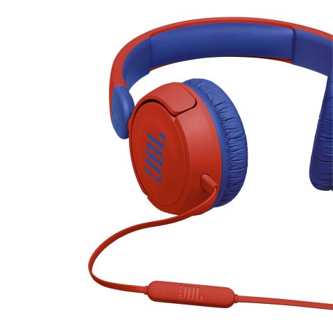 Headset Bluetooth Jbl Jr310-bl rd Bt 5.2 Ligeros Pleagbles Bateria 30h Color Azul Y Rojo