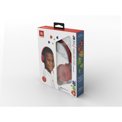 Headset Bluetooth Jbl Jr310-bl rd Bt 5.2 Ligeros Pleagbles Bateria 30h Color Azul Y Rojo