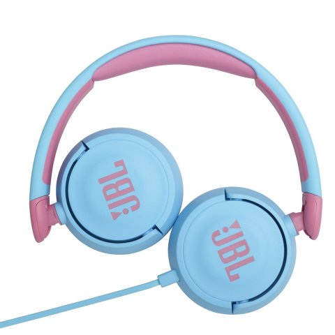 Headset Bluetooth Jbl Jr310-bl pk Bt 5.2 Ligeros Pleagbles Bateria 30h Color Azul Y Rosa