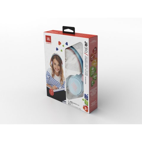 Headset Bluetooth Jbl Jr310-bl pk Bt 5.2 Ligeros Pleagbles Bateria 30h Color Azul Y Rosa