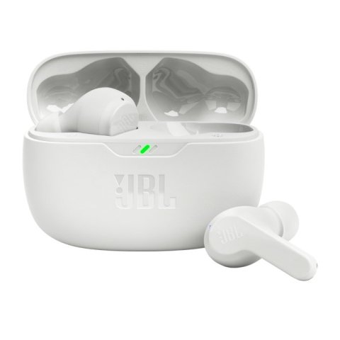 Auricular Intrauditivo Bluetooth Jbl Wave Beam Wh 32h Deepbass Ipx2 Color Blanco
