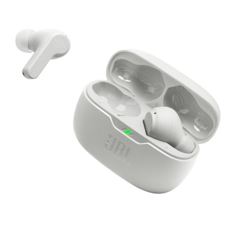 Auricular Intrauditivo Bluetooth Jbl Wave Beam Wh 32h Deepbass Ipx2 Color Blanco