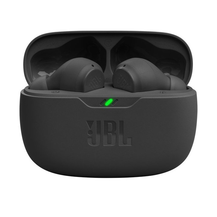 Auricular Intrauditivo Bluetooth Jbl Wave Beam Bk 32h Deepbass Ipx2 Color Negro