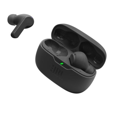 Auricular Intrauditivo Bluetooth Jbl Wave Beam Bk 32h Deepbass Ipx2 Color Negro