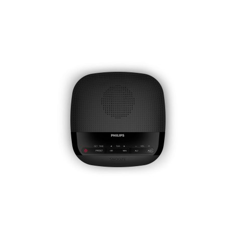 Radio Despertador Philips Tar3205 12 Digital Fm Alarma Dual Bateria De Reserva Color Negro