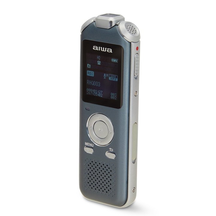 Grabadora De Voz Aiwa Dvr-m700 16gb 275h Microsd Lcd Radio Bateria Litio