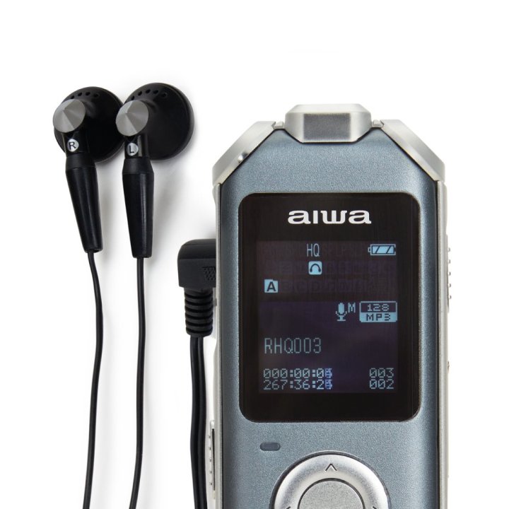 Grabadora De Voz Aiwa Dvr-m700 16gb 275h Microsd Lcd Radio Bateria Litio