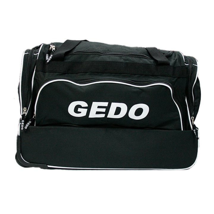 Bolsa De Deporte Gedo Roma Trolley 5 Departamentos Ruedas Color Negro