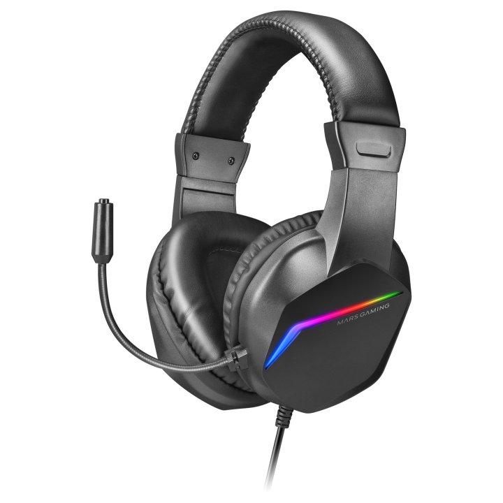 (km0) Headset Mars Gaming Mh122 Black Ultra Ligeros 184g Drivers De Neodimo 50mm Microfono Flexible Jack 3.5mm Simple Y Doble