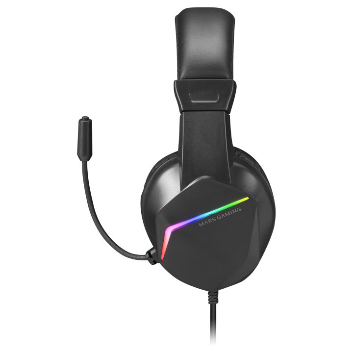(km0) Headset Mars Gaming Mh122 Black Ultra Ligeros 184g Drivers De Neodimo 50mm Microfono Flexible Jack 3.5mm Simple Y Doble