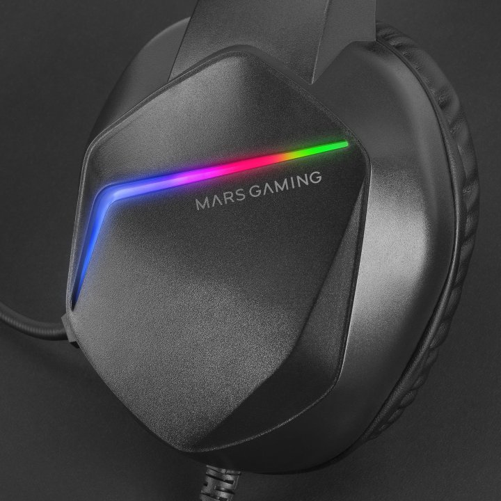 (km0) Headset Mars Gaming Mh122 Black Ultra Ligeros 184g Drivers De Neodimo 50mm Microfono Flexible Jack 3.5mm Simple Y Doble