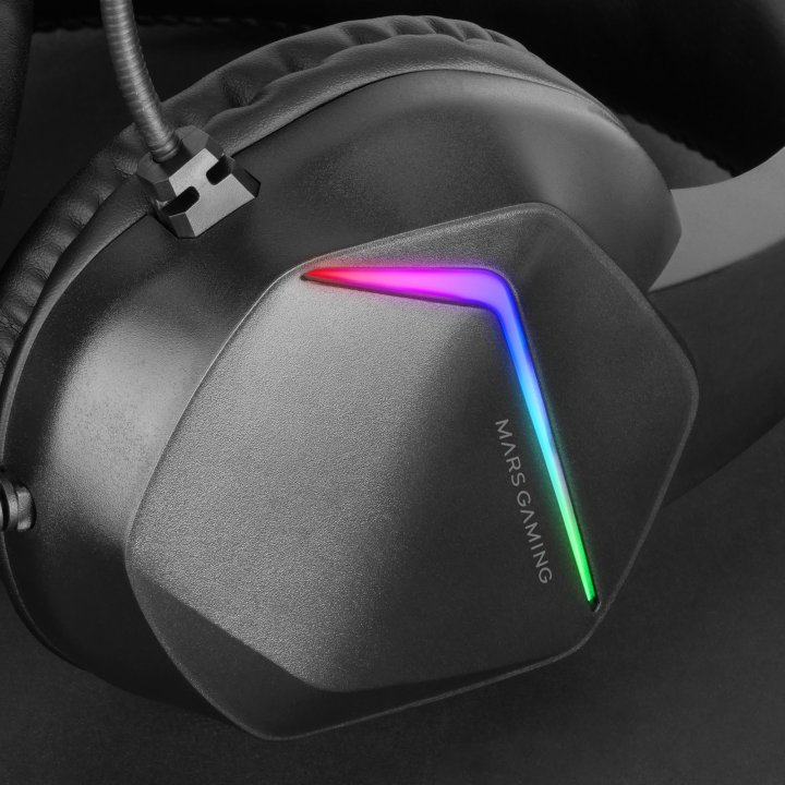 (km0) Headset Mars Gaming Mh122 Black Ultra Ligeros 184g Drivers De Neodimo 50mm Microfono Flexible Jack 3.5mm Simple Y Doble