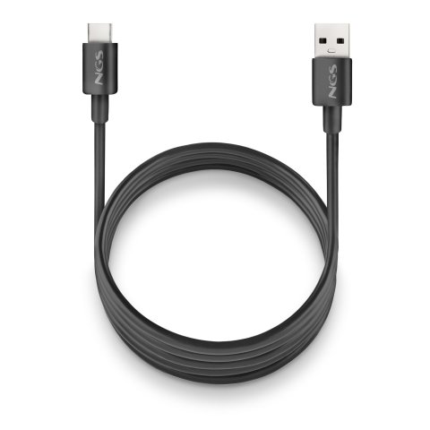 Cable Usb-a A Usb-c 1m Ngs Ngs Zyro-ac Black Usb 2.0 15w 1m Negro