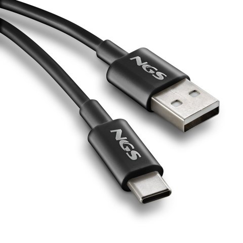 Cable Usb-a A Usb-c 1m Ngs Ngs Zyro-ac Black Usb 2.0 15w 1m Negro