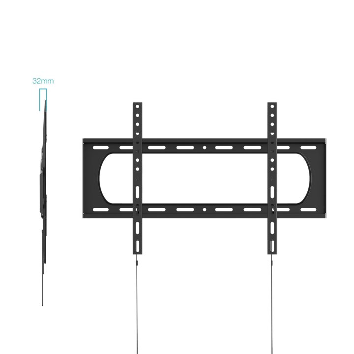 Soporte De Pared Fijo Tooq Lp37140f-b Pantalla 37-140" Max. 125kg Vesa Max. 1200x800 Negro