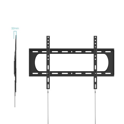 Soporte De Pared Fijo Tooq Lp37140f-b Pantalla 37-140" Max. 125kg Vesa Max. 1200x800 Negro