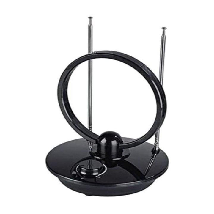 Antena Tdt Interior Hama 179826 Dvb-t2 Activa Color Negro