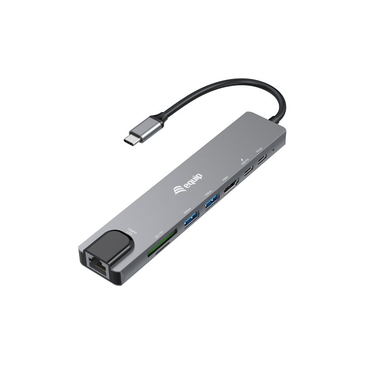 Docking Usb-c Equip 133497 A 1xhdmi 4k 2xusb-a 3.2 5gbps 1xtf 1xmicrosd 1xusb-c Pd 100w 1xrj45