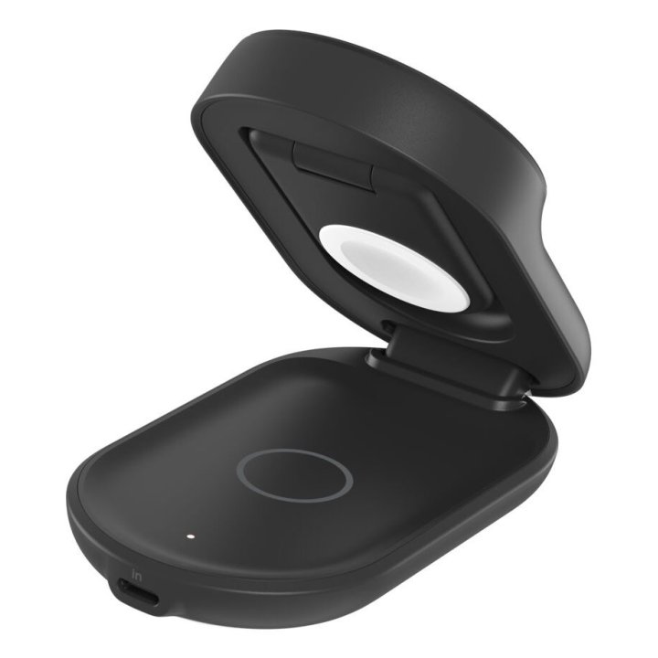 Base De Carga Belkin Ultracharge Negro Magnetico Plegable Qi2 25w Movil Reloj Y Auriculares 