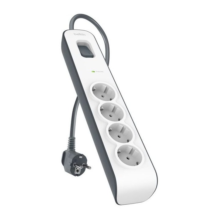 Regleta Alimentacion Belkin Bsv400vf2m-v2 4 Tomas Proteccion Sobretension Cable 2m