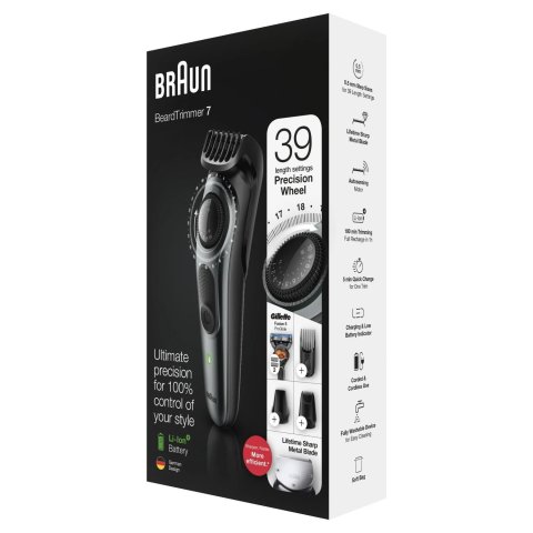 Cortapelo Braun Bt7220 Cabezales Regulable 0.5-10mm Recargable Para Cabello Y Barba + Gillette Proglide