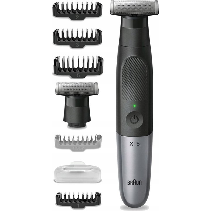 Afeitadora Braun Xt5110 Control De Precision - Recargable + Recambio + 5 Peines Para Barba Y Cuerpo
