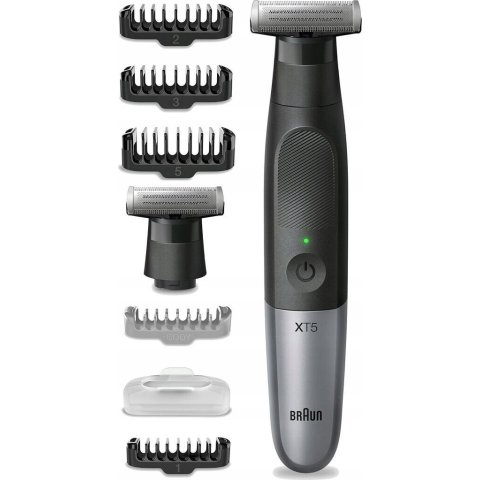 Afeitadora Braun Xt5110 Control De Precision - Recargable + Recambio + 5 Peines Para Barba Y Cuerpo