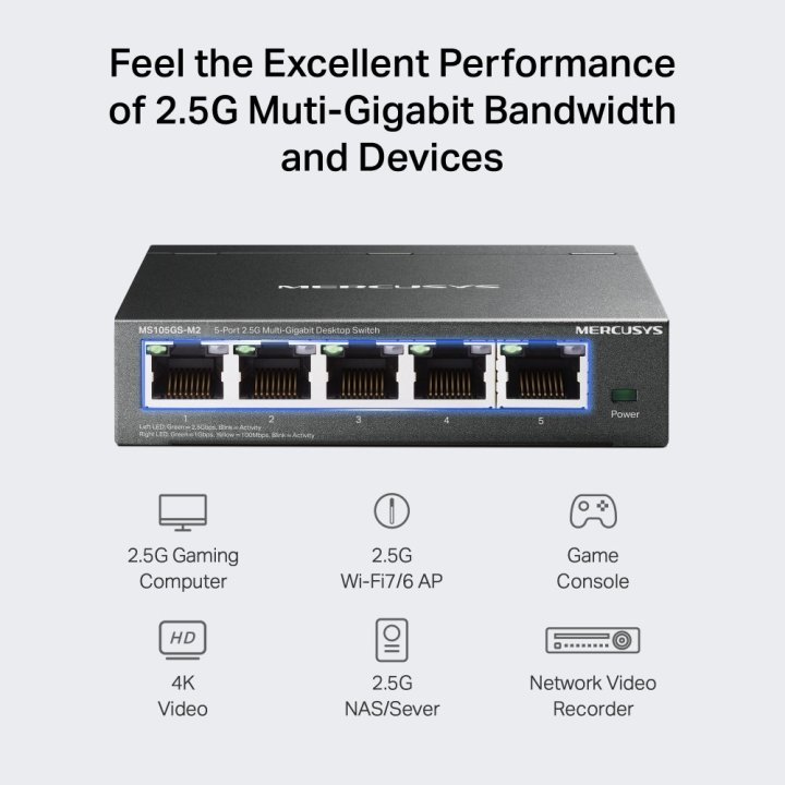 Switch No Gestionable Mercusys Ms105gs-m2  5p...