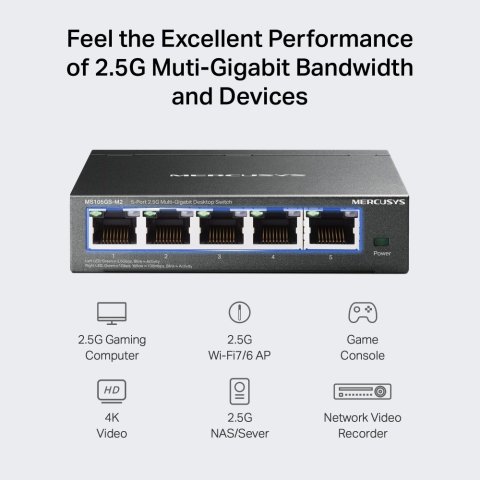 Switch No Gestionable Mercusys Ms105gs-m2  5p...