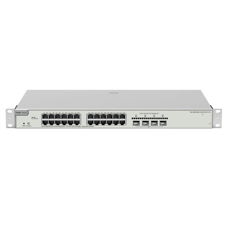 Switch Gestionable L3 Ruijie Rg-nbs5200-24gt4xs-p-v2 24xrj45 Gb 4xsfp+ 10ge 24xpoe 370w Gestion Nube