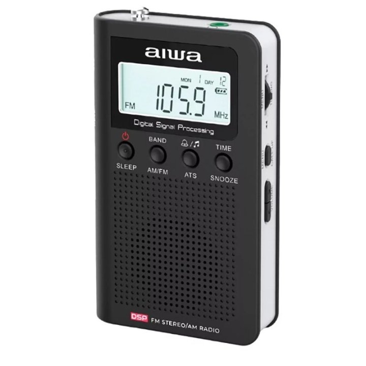 Radio Digital Portatil Aiwa Rsd-45bk Pantalla Lcd Altavoz Auriculares