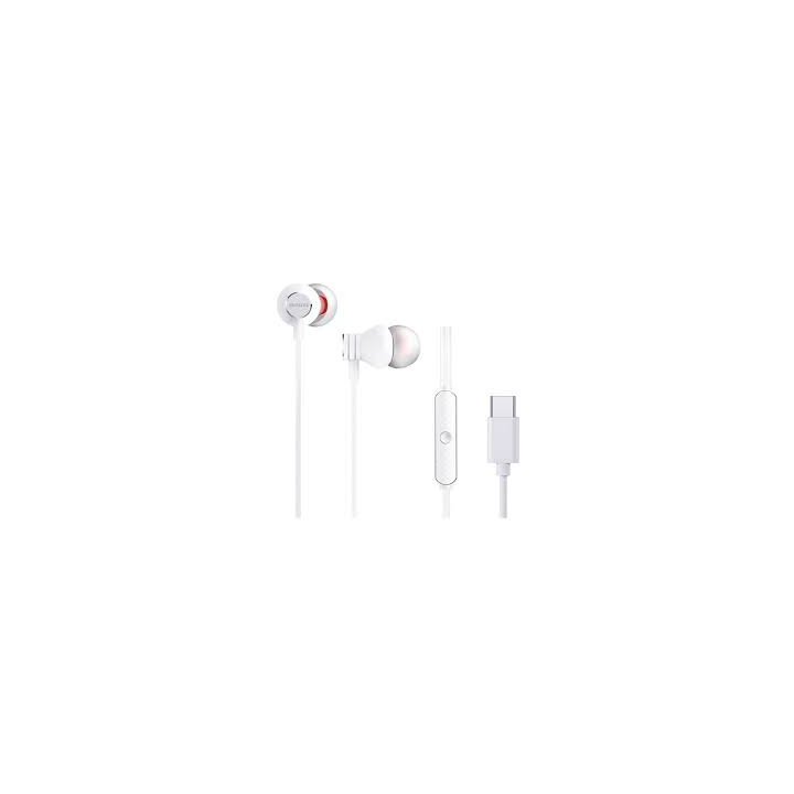 Auricular Intrauditivo Usb-c Aiwa Estm-50usb-c/wt Color Blanco Microfono Integrado Mando A Distancia Driver 10mm