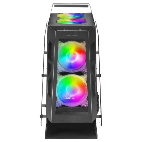 (km0) Caja Microatx Gaming Mars Gaming Mc61 Black Diseño Premium Controladora Argb Con Mando 4 Ventiladores De 120 Rgb Sin Fu