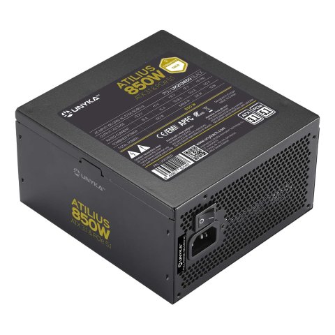 Fuente De Alimentación Modular Unyka Atilus 3.1 Black 850w Cybenetics Gold 