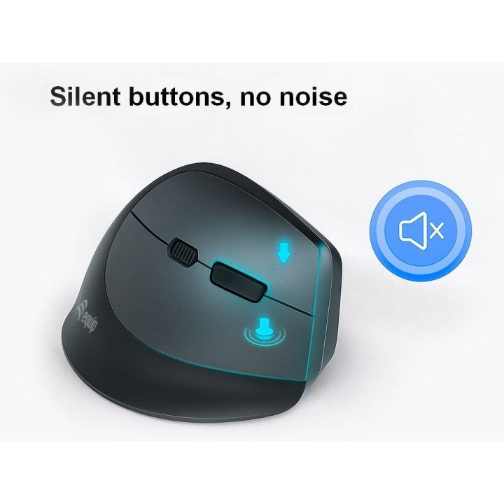 Mouse Equip Wireless Ergonomico 245120 1600dpi...