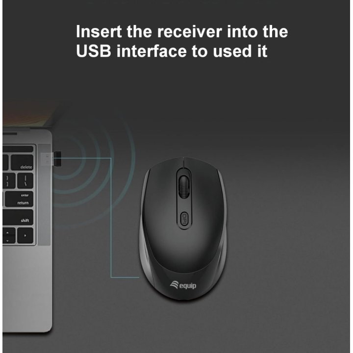Mouse Equip Wireless 245122 1600dpi 4 Botones...