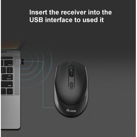 Mouse Equip Wireless 245122 1600dpi 4 Botones...