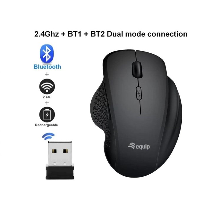 Mouse Equip Wireless 245121 1600dpi 6 Botones...