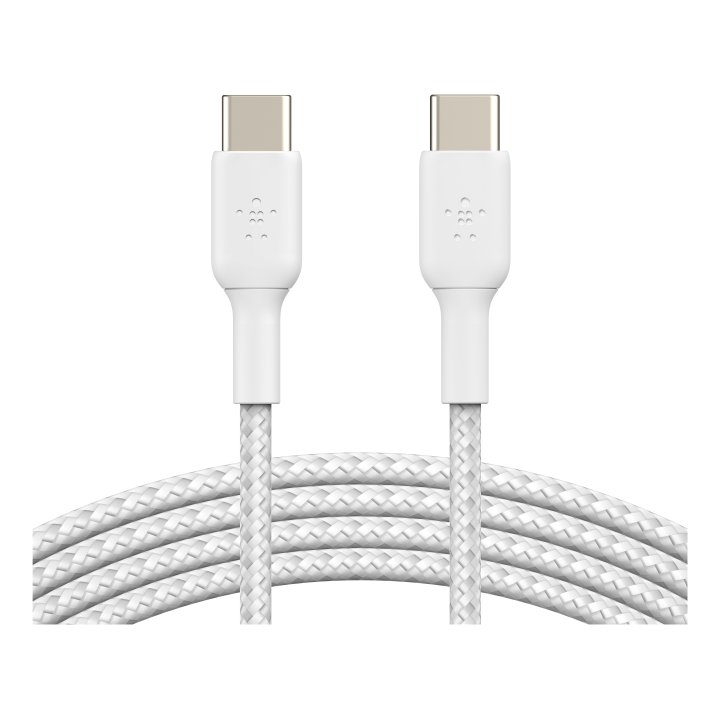 Cable Trenzado Belkin Cab004bt1mwh2pk Boost Charge Usb-c A Usb-c 1m Pack 2 Color Blanco