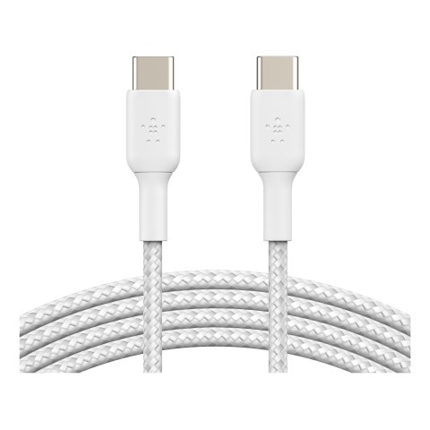 Cable Trenzado Belkin Cab004bt1mwh2pk Boost Charge Usb-c A Usb-c 1m Pack 2 Color Blanco