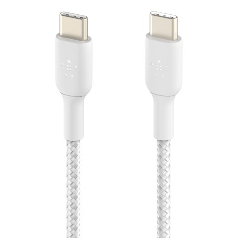 Cable Trenzado Belkin Cab004bt1mwh2pk Boost Charge Usb-c A Usb-c 1m Pack 2 Color Blanco